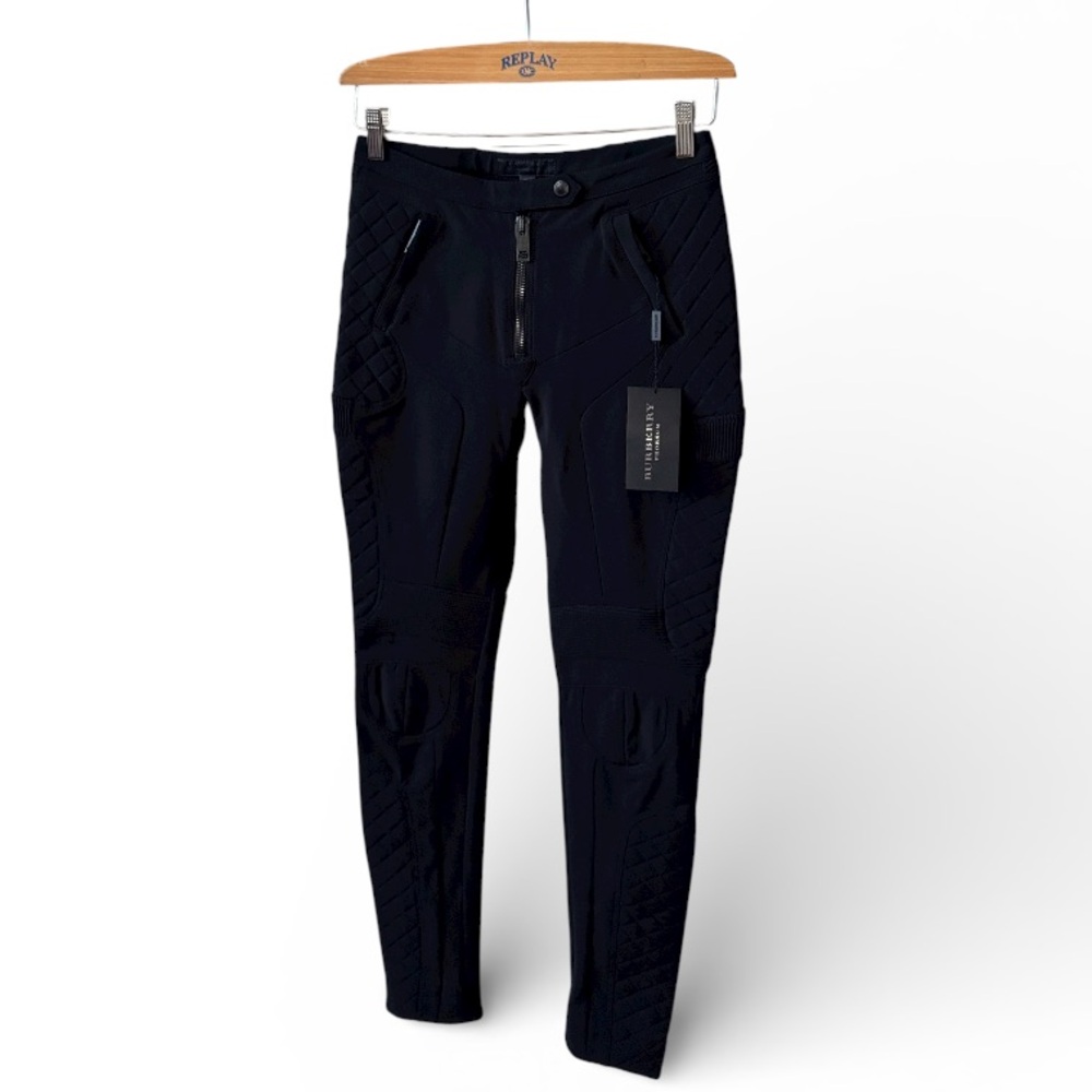Burberry Prorsum Black Riding Style Stretch Pants Size 40